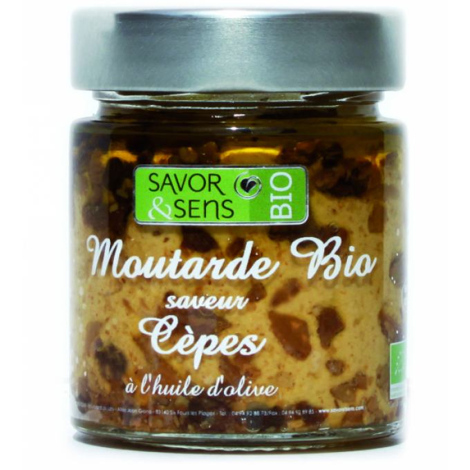 Moutarde bio saveur cèpes