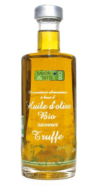 Huile d'olive bio au jus de truffe  