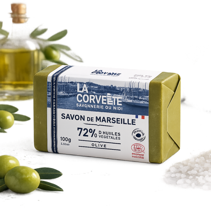 Savon de Marseille Olive La Corvette 100g – Naturel et traditionnel