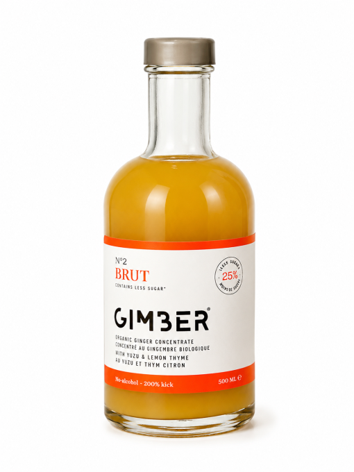 GIMBER N°2 BRUT Bio 500 ml | Concentré de Gingembre, Yuzu & Thym Citron - Copie