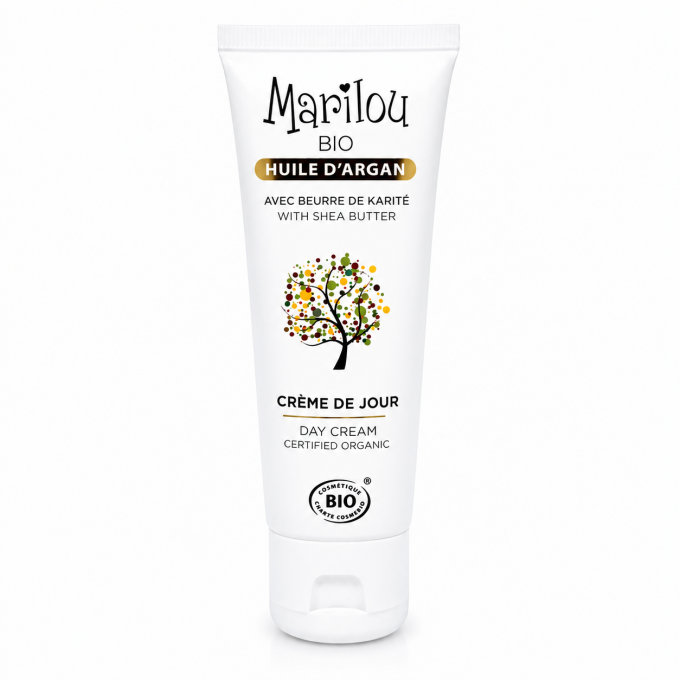 Crème de Jour Bio à l’Huile d’Argan et Karité – Marilou Bio 50 ml