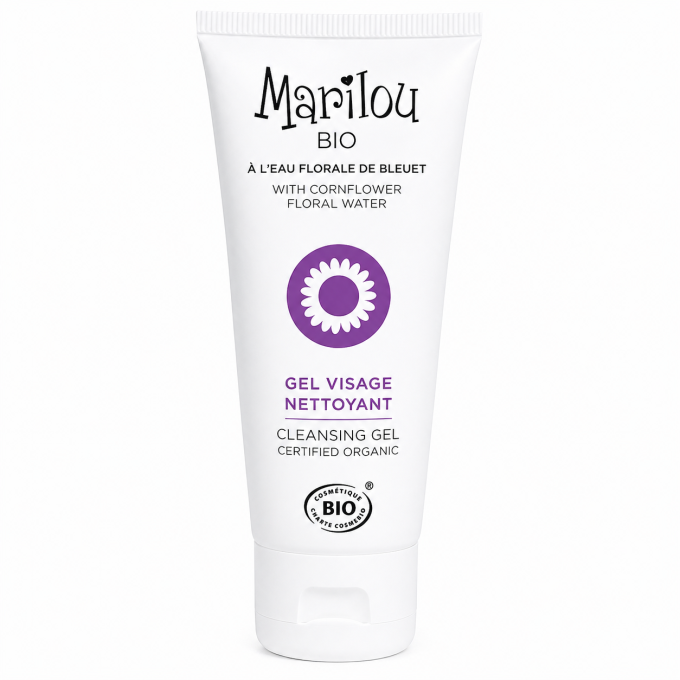 Gel Visage Nettoyant Bio Marilou Bio 75 ml – Eau Florale de Bleuet