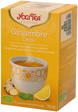 Yogi Tea Infusion Ayurvédique Gingembre Citron 17 sachets