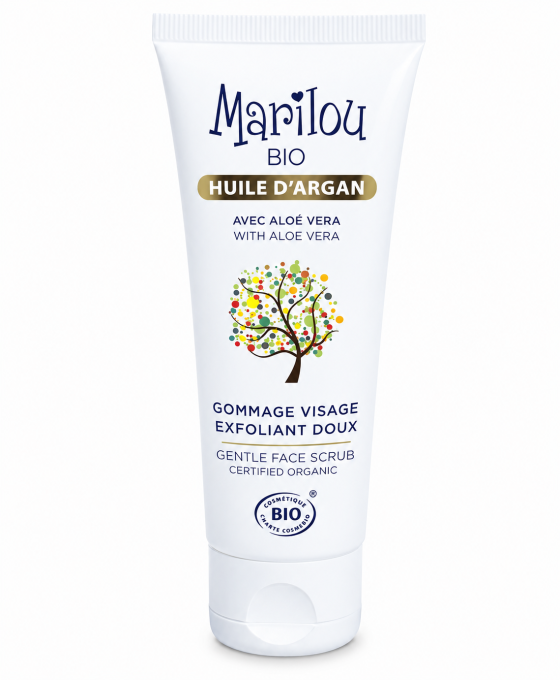 Gommage Visage Bio Exfoliant Doux à l’Huile d’Argan – Marilou Bio 75 ml