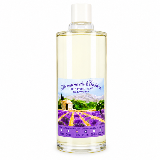 Huile Essentielle de Lavandin Ardéchois 250 ml – Domaine du Bréchon