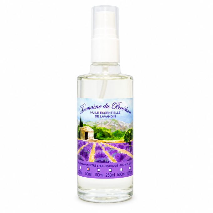 Huile Essentielle de Lavandin Ardéchois 100 ml spray – Domaine du Bréchon