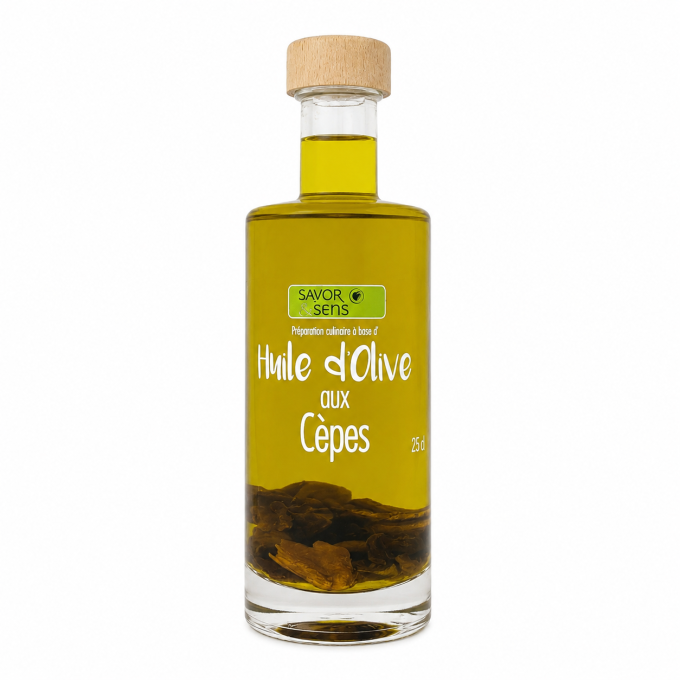 Huile d’olive aux cèpes Savor & Sens 25cl