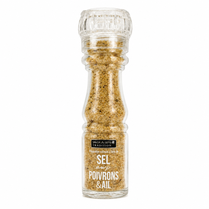 Moulin sel poivrons ail rechargeable Savor & Sens 140g