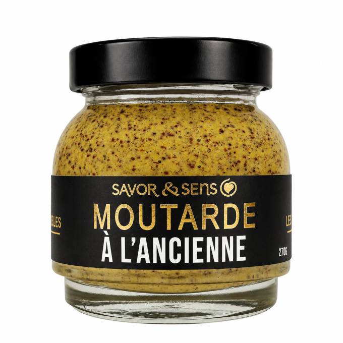 Moutarde à l’ancienne Savor & Sens 270g – Épicerie fine