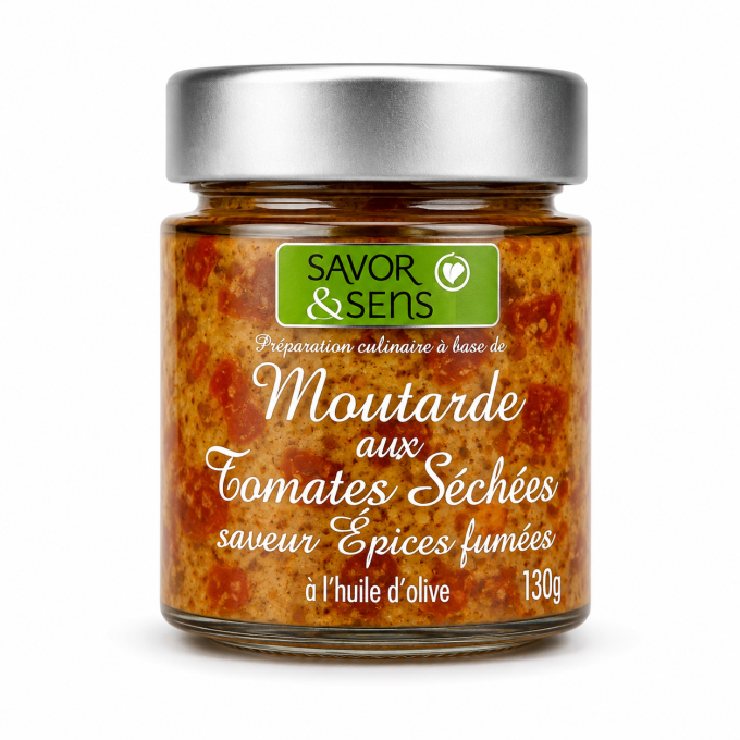 Moutarde tomates séchées épices fumées Savor & Sens 130g