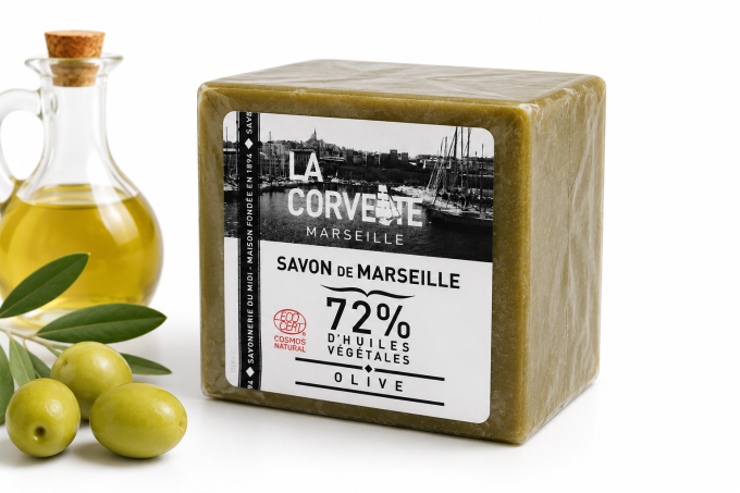 Savon de Marseille à l'huile d'olive 300 gr véritable