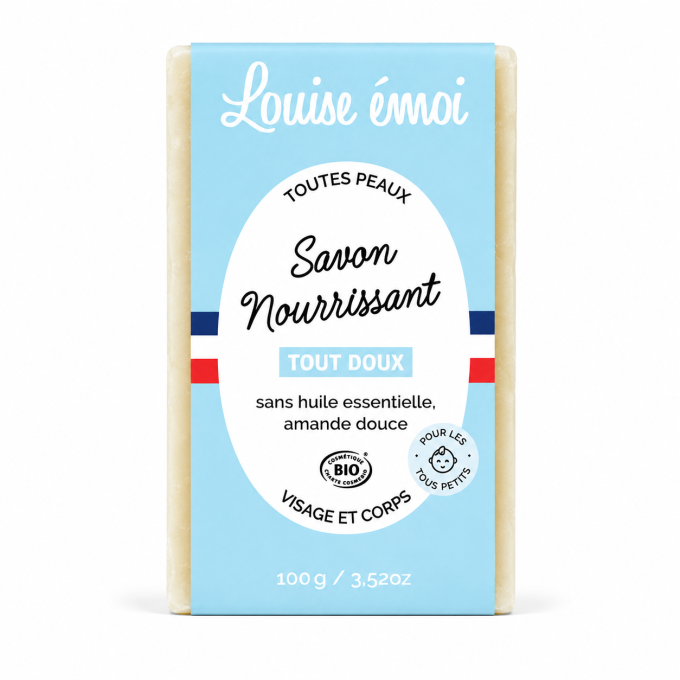 Savon Nourrissant Bio Tout Doux Louise Émoi 100 g – Sans Huiles Essentielles