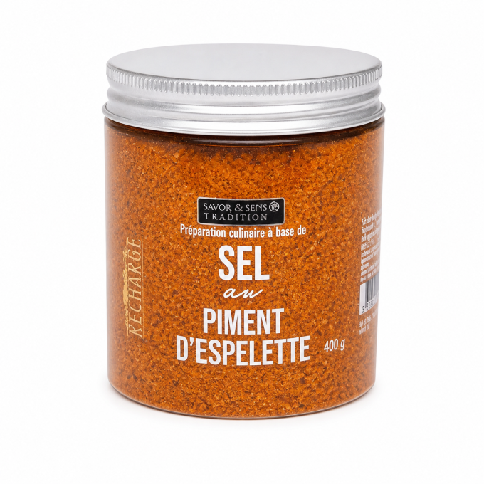 Sel au piment d’Espelette AOP – Sel de mer parfumé et relevé
