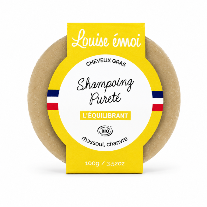Shampoing Solide Bio L’Équilibrant Louise Émoi 100 g – Cheveux Gras