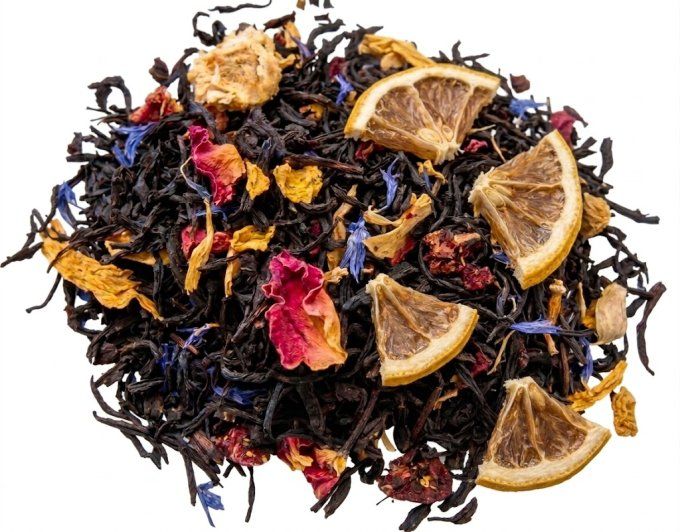 Thé Noir Beau Matin – Citron, Fraise & Fleurs