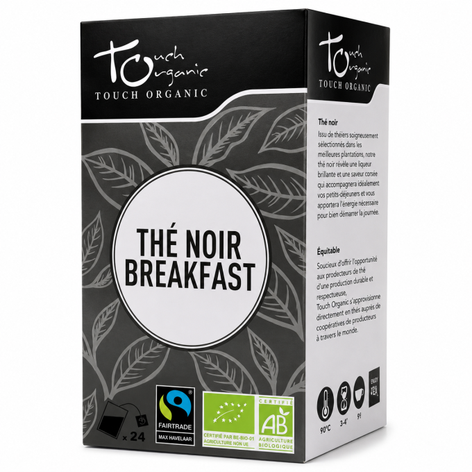 Thé Noir Breakfast Bio Touch'Organic – 24 sachets