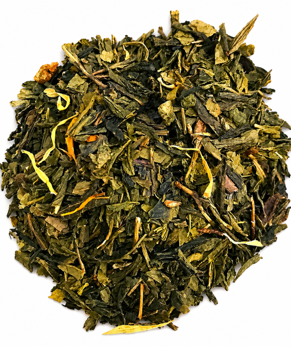Thé Vert Délice d'Été Bio – Thé vert Sencha pêche & abricot