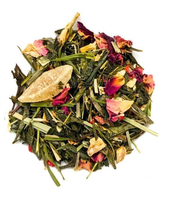 Thé vert des Shaolins | Thé vert aux fruits, fleurs et épices