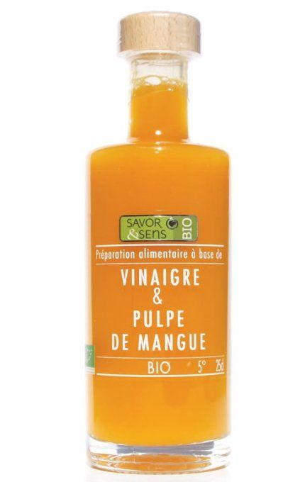 Vinaigre bio pulpe de mangue Savor & Sens 25cl
