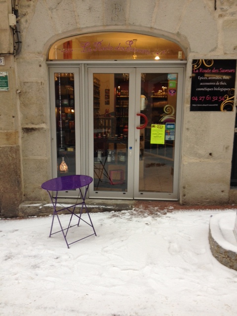 la route des saveurs sous la neige